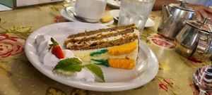 Vegan carrot cake at Ransoms Tearooms and Restaurant in Jersey