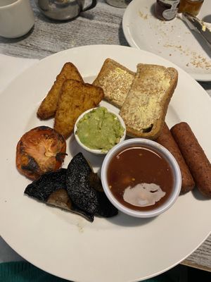 Vegan breakfast  at Ransoms Tearooms and Restaurant in Jersey