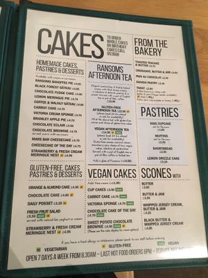 cakes  at Ransoms Tearooms and Restaurant in Jersey