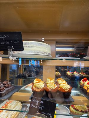 Vegan cakes at Ransoms Tearooms and Restaurant in Jersey