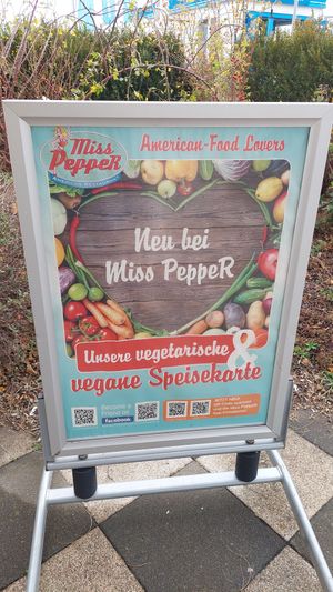Ad outside at Miss PeppeR in Luetzen