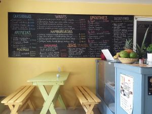 .  at Cafe Tropico in Taganga