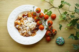 Tomatoes pappardelle at In Pasta in Lucca