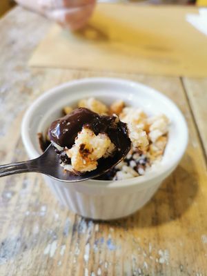 Vegan crumble at In Pasta in Lucca