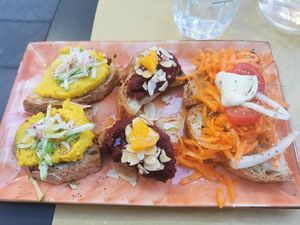 Bruschette at In Pasta in Lucca