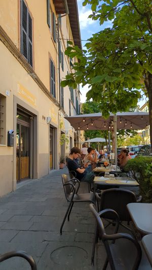 Outside at In Pasta in Lucca
