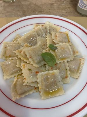 Vegan chickpea ravioli   at In Pasta in Lucca