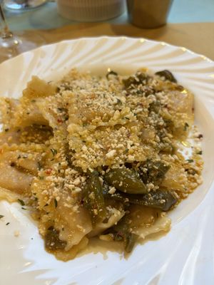 Vegan ravioli  at In Pasta in Lucca