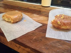 peanut butter and peanut butter and banana at Dun-Well Doughnuts in New York City