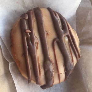 peanut butter, jelly and chocolate  at Dun-Well Doughnuts in New York City