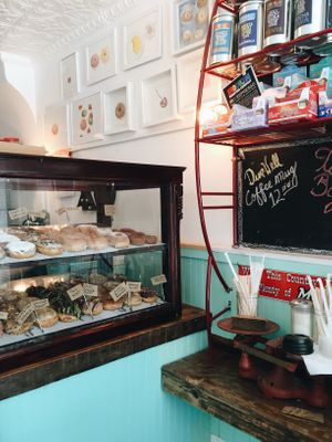 So cute inside at Dun-Well Doughnuts in New York City