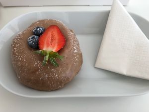 French toast donut - amazing! at Blanche Bakery in Cardiff