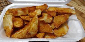 Spicy potato wedges at Sunrise Pita and Grill in Sunrise