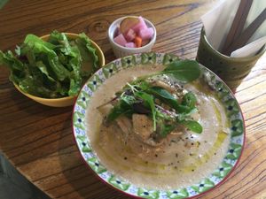 mushroom rice perilla - tasty - kind of like curry at Slunch Factory - 슬런치 팩토리 in Seoul