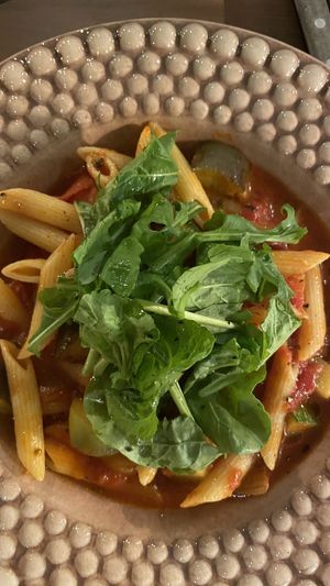 Tomato penne with arugula  at Slunch Factory - 슬런치 팩토리 in Seoul