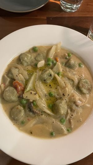 Creamy spinach gnocchi  at Slunch Factory - 슬런치 팩토리 in Seoul