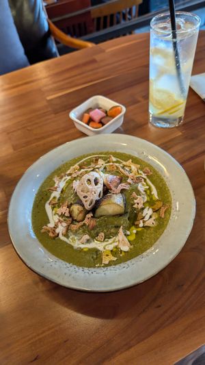 spinach curry (so good i had it twice) at Slunch Factory - 슬런치 팩토리 in Seoul