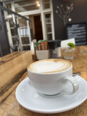 With oat milk...  at The Courtyard Cafe in Kalk Bay