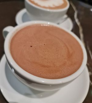 Hot Chocolate Soy Milk ~ 24/4/22 at Real Food 真食 - South Beach in Central Singapore
