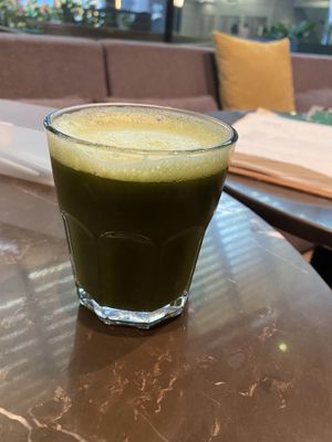 Green juice   at Real Food 真食 - South Beach in Central Singapore