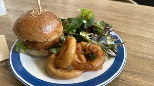 Portobello burger   at Real Food 真食 - South Beach in Central Singapore