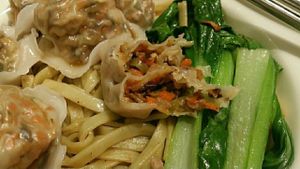 dumplings noodles at Real Food 真食 - South Beach in Central Singapore