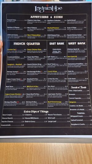 Sides have a few vegetarian options too  at Lagniappe in Seongnam