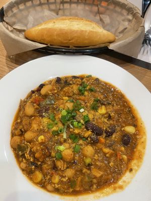 Chili Con Soja comes with Banh Mi Baguette   at Lagniappe in Seongnam