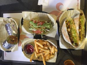 Dinner for two! Includes fries and hard tacos to share.  at Lagniappe in Seongnam