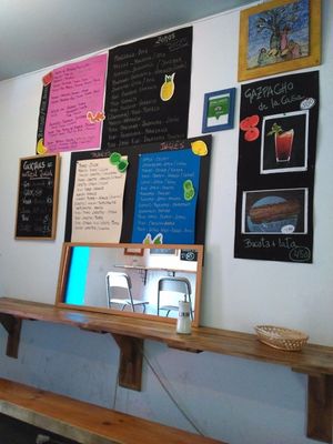 The wall menu at El Arbolito in Cordoba