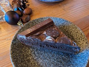 Kit kat brownie at Tofurei in Norwich