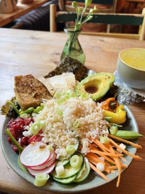 Sushi Buddha bowl   at Tofurei in Norwich