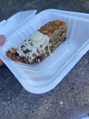 Blueberry lemon flapjack   at Tofurei in Norwich