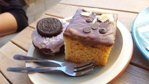 Oreo doughnut & deliciously nutella. at Tofurei in Norwich