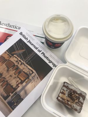 Matcha latte + caramel cake 🥰 at Tofurei in Norwich