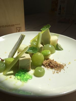 Sweet sugar free Apple-Celery dessert  at Bij Albrecht in Eindhoven