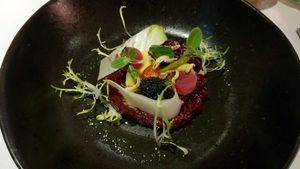 A dish at the restaurant at Bij Albrecht in Eindhoven