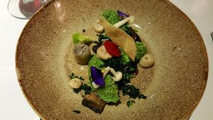 A dish at the restaurant at Bij Albrecht in Eindhoven