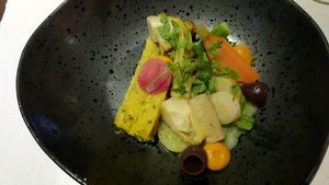 A dish at the restaurant at Bij Albrecht in Eindhoven