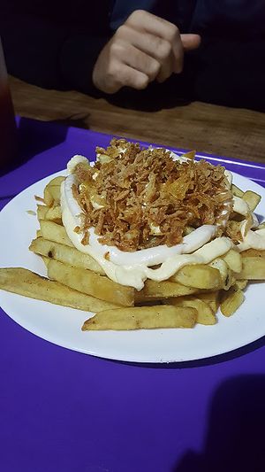 Batata frita at Novos Veganos - Rua Icobe in Sao Paulo