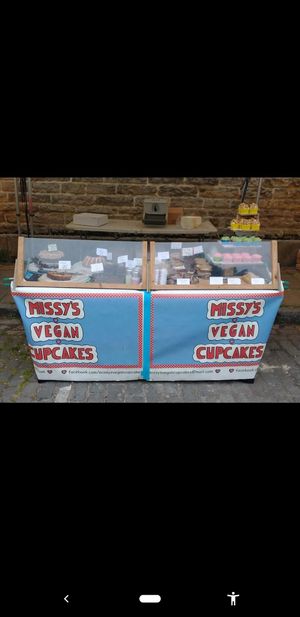 Missy's vegan cupcakes at The Vegan Quarter at Leith Market in Edinburgh