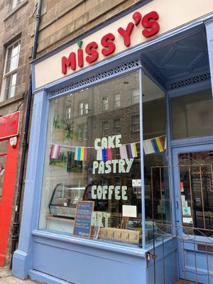 New sign at Missy's Vegan Cupcakes in Edinburgh