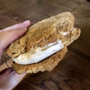 Peanut butter cookie sandwich   at Missy's Vegan Cupcakes in Edinburgh