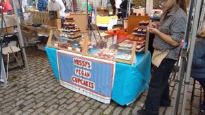 At the vegan quarter at Missy's Vegan Cupcakes in Edinburgh