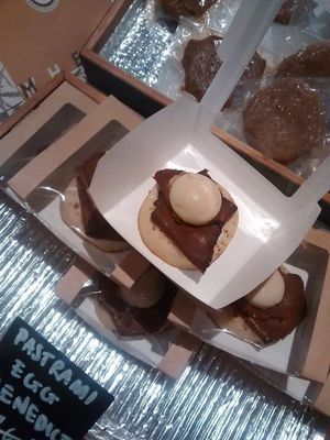 eggs benedict at Sgaia's Vegan Mheat in Paisley