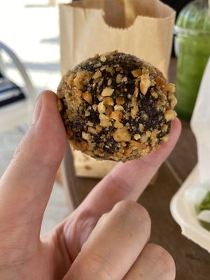 Was supposed to be a vegan Ferrero roche ball, which it was not, but they have some vegan desserts  at Eduardo's Beach Shack in Palm Beach