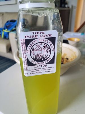 Yummy juice! at Eduardo's Beach Shack in Palm Beach