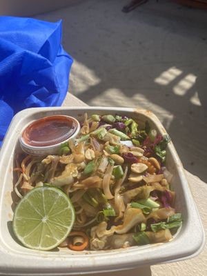 Vegan pad Thai   at Eduardo's Beach Shack in Palm Beach