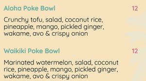 Poke bowls we enjoyed!  at Eduardo's Beach Shack in Palm Beach