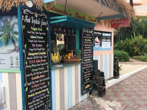 Smoothies and juices  at Eduardo's Beach Shack in Palm Beach
